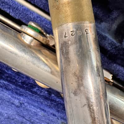 Linton Elkhart Indiana Concert Orchestral Band Flute Silver 3027 1960s - Silver image 8