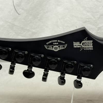 Washburn USA Custom Shop Vindicator Flying V Guitar with Case - Black image 10