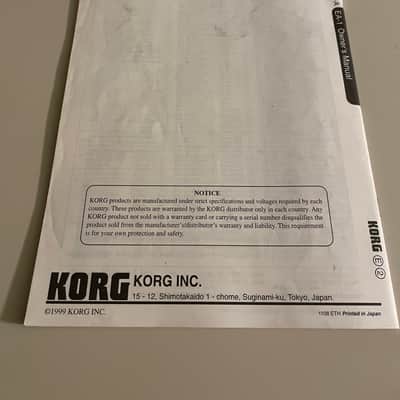 Korg Electribe-A EA-1 Analog Modeling Synthesizer 1999 (with User Manual and Power Supply) image 14