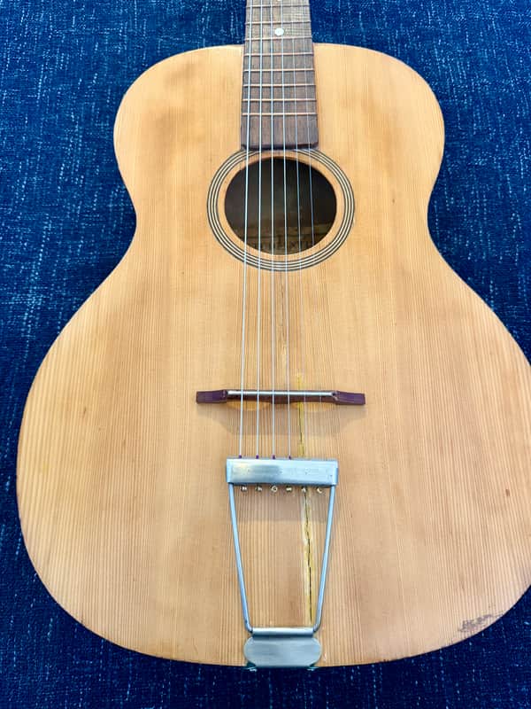 Vintage 1950s/60s Estudiantina Parlour Guitar – Made in Catania, Italy – Punchy Vintage Tone image 1