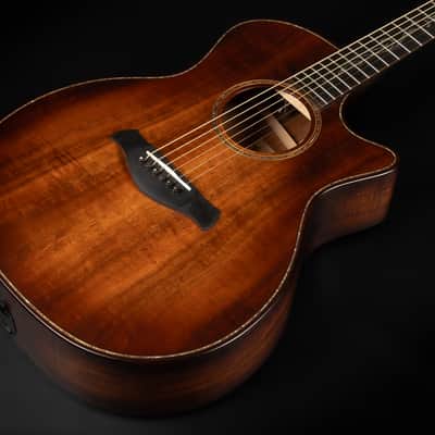 2022 Taylor Builder's Edition K24ce V-Class - Kona Burst | USA All Solid Grand Auditorium Acoustic Guitar Koa Beveled Armrest Cutaway ES-2 Pickup Paua Abalone Purfling | OHSC image 6