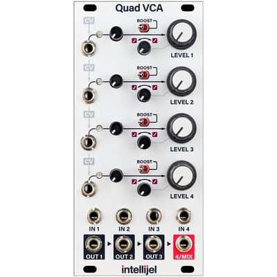 Intellijel Quad VCA Eurorack Synth Module 2017 - Present - White image 1