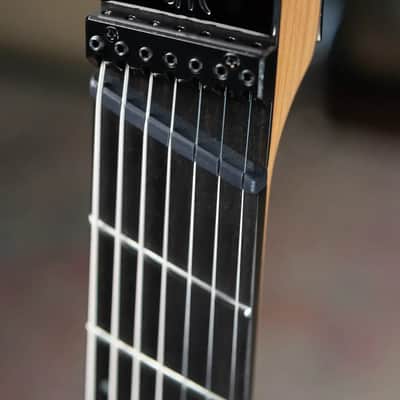 Mayones Hydra Elite VF 7 Electric Guitar - Infinite Blue 4A Curly Poplar image 6