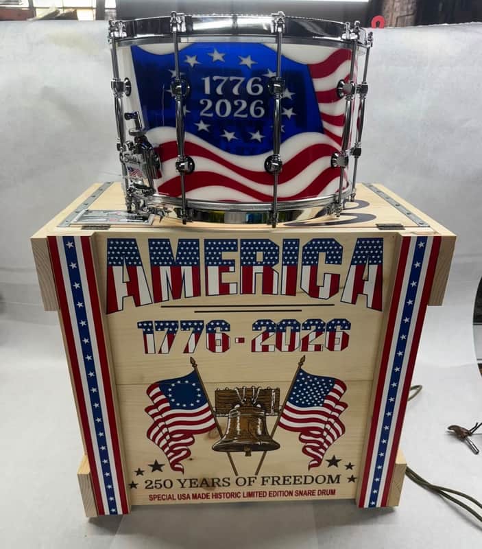 RCI Starlite USA 250th anniversary 8x14 tribute snare drum. Only 20 image 1