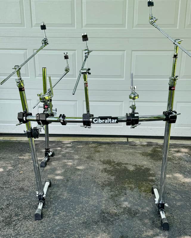 Gibraltar 2 sided Curved Drum Rack with Boom Arms Tom Arms Memory Locks image 1