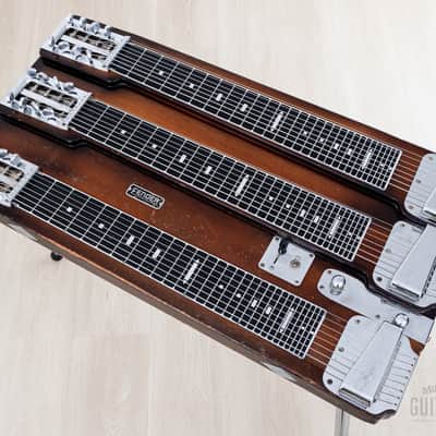 1955 Fender Custom Triple 8 T-8 Vintage Console Lap Steel w/ Tweed Case, Legs image 7