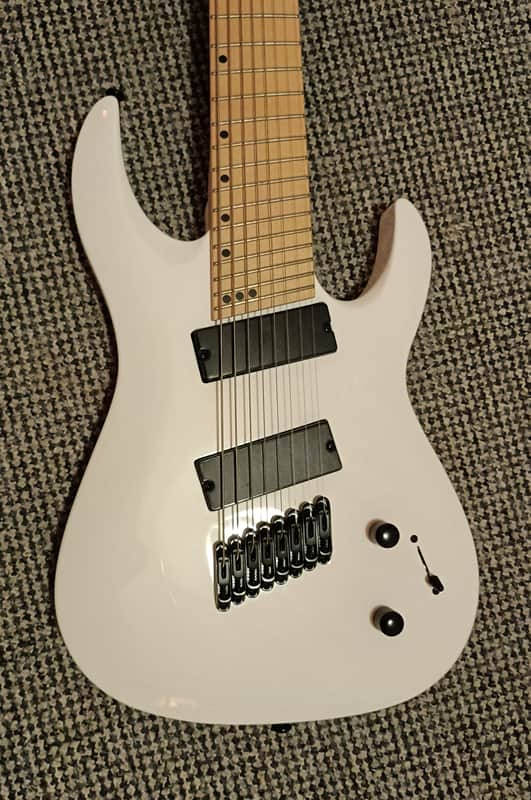 Harley Benton 8 String - R-458MN WH MultiScale - White image 1