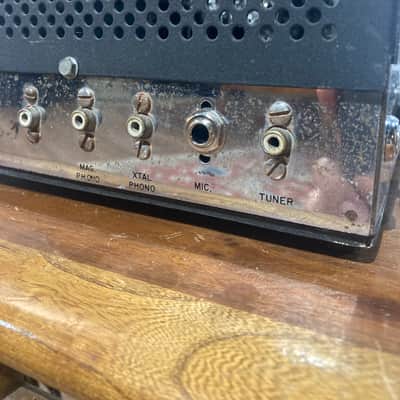 Knight S-55 1950’s - Dual 6L6 Guitar Head - Silver/black image 6