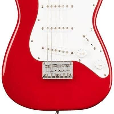 Squier Mini Stratocaster Electric Guitar, Dakota Red, Laurel Fingerboard image 1
