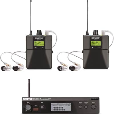 Shure PSM300 P3TRA215TWP Pro Wireless in-Ear Personal Monitor System with SE215-CL Earphones, Twinpack - H20 Band image 3