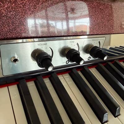 Sale! Vintage Vibe Deluxe 73 Electric Piano with Stereo Console Amplifier – Mint Condition – Rare Cherry Cola Sparkle image 3