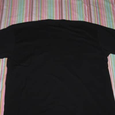 new (no tags) A+ genuine Fender Built to Inspire short sleeve T-Shirt, Black, size XL (X-Large), 100% Cotton, part # (p/n): 9112000606, Black Shirt with Gray, Red, & Black GRAPHIC image 11