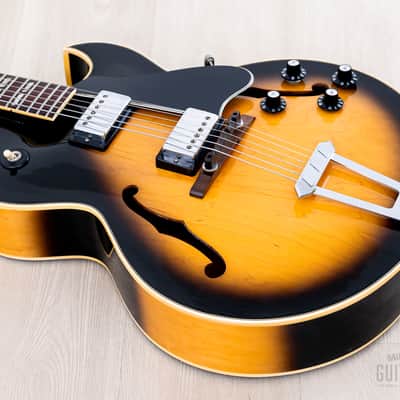1975 Gibson ES-175 Vintage Hollowbody Guitar Sunburst, 100% Original w/ Case image 11