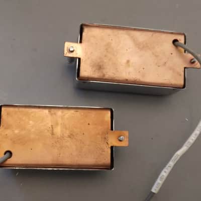 Silvertone 1490 Bass Pickup Pair 1970 Chrome Made in Japan image 3