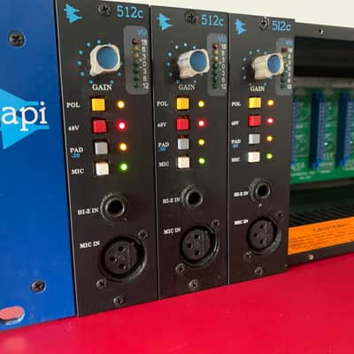 API 500 Series 10 Space Rack With Linear Power Supply and (3) 512C Preamps Price Reduced! image 2