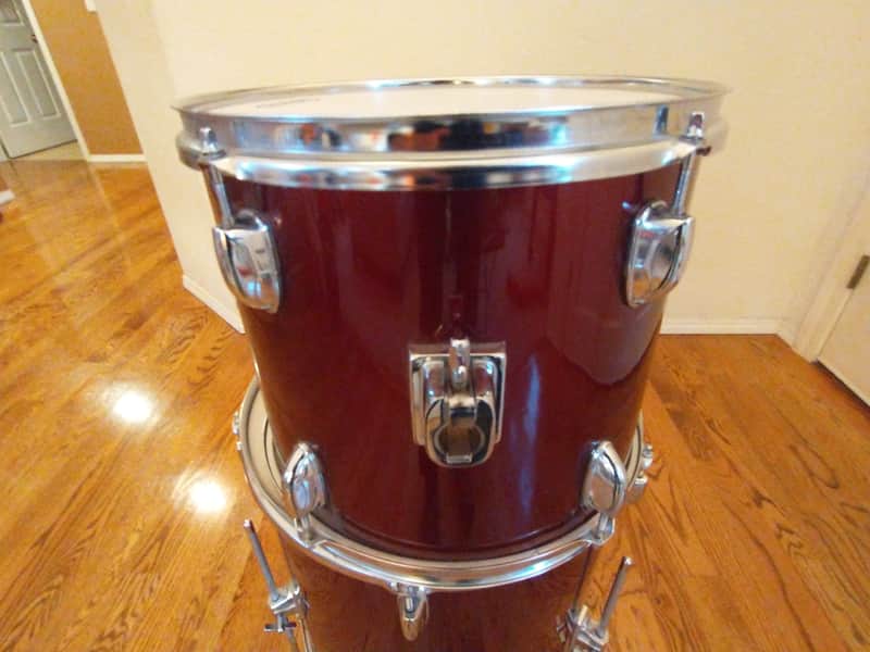 Pacific PDP 13 round X 11 Inch Rack Tom, Cherry Gloss Finish, Evans Head - Nice! image 1