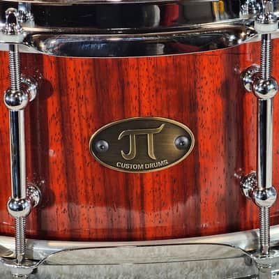 JT Custom Drums 14x5.5" Solid Padauk Stave Snare 2022 Natural image 7