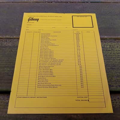 Vintage Mid-1960's Gibson Advertising & Promotional Materials Dealer Order Form! Extremely Rare, Super Cool! image 1