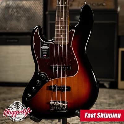 Fender American Professional II Left-Handed Jazz Bass - 3-Color Sunburst with Hardshell Case