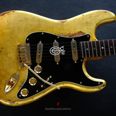Fender American FSR Deluxe Stratocaster 24k Pure Gold Leaf ‘69 Custom Shop Abigail Ybarra pups Relic image 11