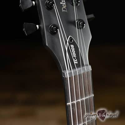 ESP LTD EC-1000 Baritone Fishman Fluence Guitar – Charcoal Metallic Satin image 5