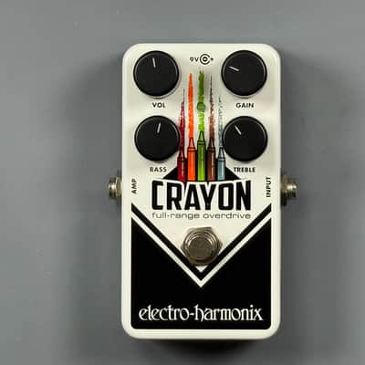 Electro-Harmonix Crayon 69 Full-Range Overdrive 2015 - Present - White with Vertical Crayons image 2