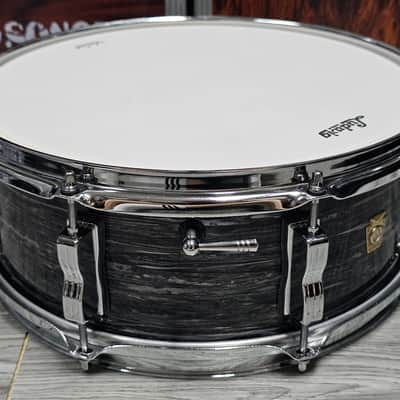 Ludwig LS9081Q 14"x 5.5" Legacy Mahogany Jazz Festival Reissue Snare in Vintage Black Oyster Pearl image 8
