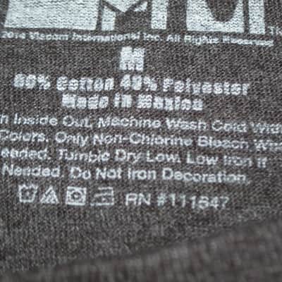 new with hang-tag A+ MTV Checkerboard Logo size Medium (M) Men's Short Sleeve T Shirt, Charcoal Heather Gray, 60% Cotton, 40% Polyester - retro 1980s MTV graphic: checkered black & white with turquoise (style # MTVN0077) image 12