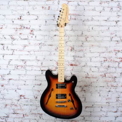 Squier 2022 Affinity Series Starcaster Semi-Hollow Electric Guitar 3 Tone Sunburst USED image 2
