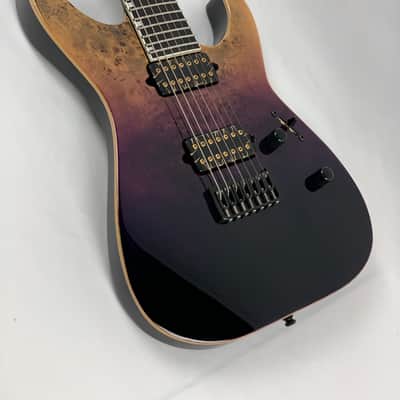 ESP E-II M-II 7 NT Purple Natural Fade 7-String Electric Guitar + Hard Case B-Stock Made in Japan image 7