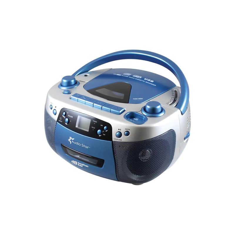 Hamilton Buhl AudioStar BoomBox Radio, CD, USB, Cassette Player with Tape and CD to MP3 Converter image 1