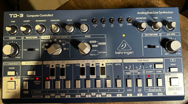 Behringer TD-3 Analog Bass Line Synthesizer 2019 - Present - Blue image 1