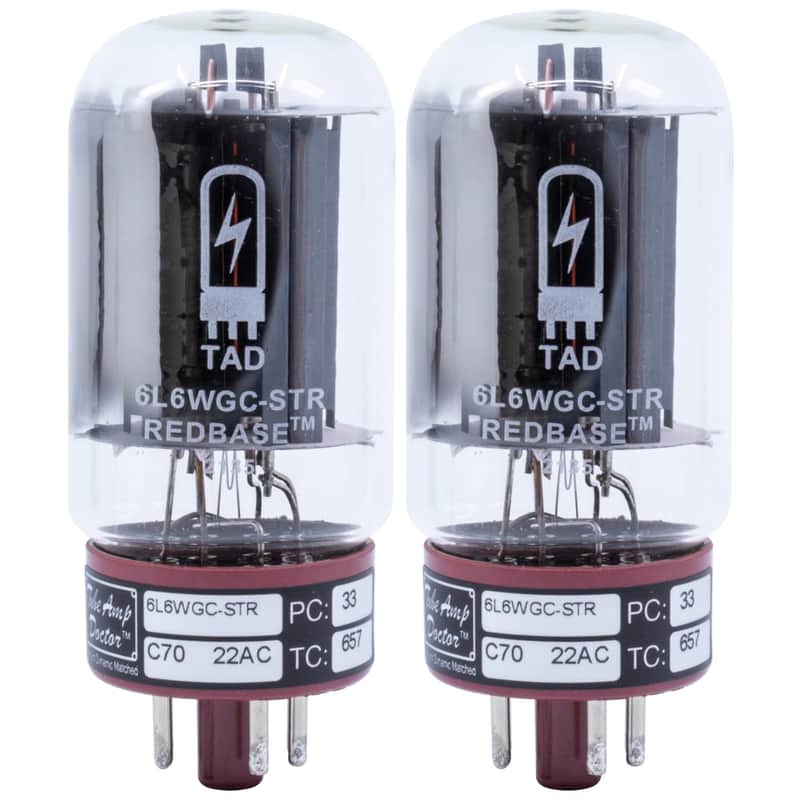 6L6WGC-STR, Redbase, Tube Amp Doctor, Matched Vacuum Tube, Matched Pair image 1