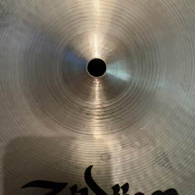 Zildjian 14” A Custom Hi-Hat Top with 14” A New Beat bottom  Mid-2000s - Brilliant - Custom Hybrid Frankenset - 998g/1451g image 2
