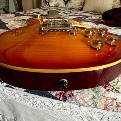 2014 Epiphone 1960 Les Paul Standard Tribute Plus - Cherry Sunburst image 11