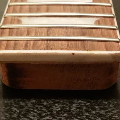Mahogany Les Paul style bolt-on neck from GFS - binding, block inlays, angled headstock - never used image 6
