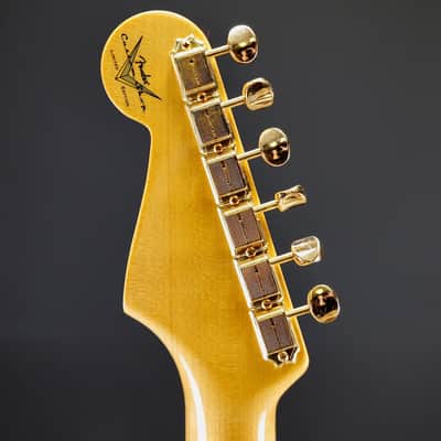 Fender Custom Shop Limited Edition 1954 Hardtail Stratocaster DLX Closet Classic 1-Piece Quartersawn Maple Neck Fingerboard Super/Super Faded Aged Shell Pink image 11