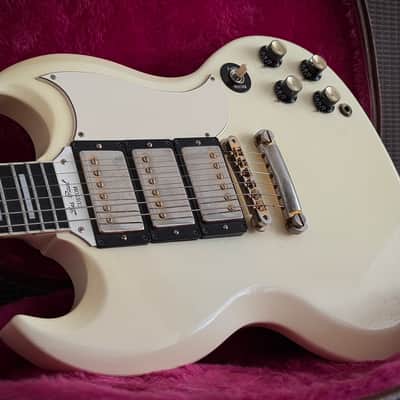 Gibson SG Custom in Olympic White Natural Aged = Real Vintage Flair, 3 Pickups! 1992 - Olympic White image 16