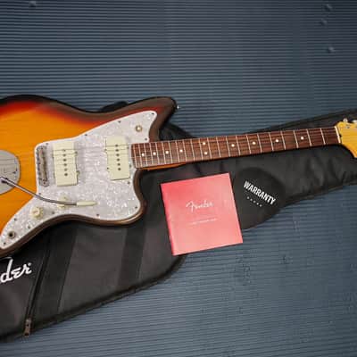 *RARE* 2021 Fender Japan Hybrid II Jazzmaster 75th anniversary - Limited Edition Sparkle Metallic 3-Color Sunburst M3TS - Full Set MIJ image 4
