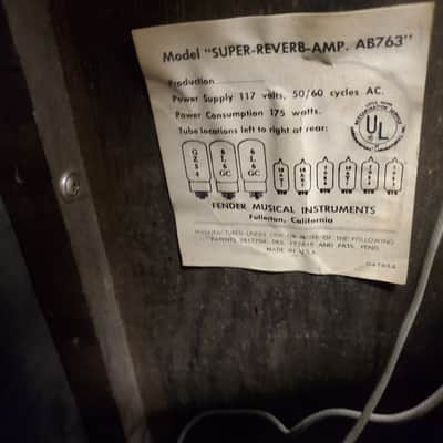 Fender Super Reverb 1968 Donnie Buzzard owned image 4