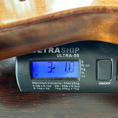 Ultralight (3lbs 1oz) Warmoth Musiclander 2020 Birdseye Maple/Basswood guitar body image 3