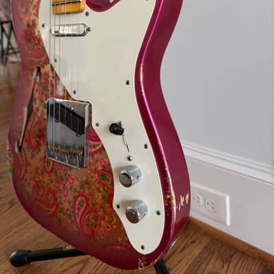 Fender Custom Shop Limited Edition 50’s Thinline Telecaster Relic - Pink Paisley - NAMM Display Model w/ Full Case Candy & COA image 8