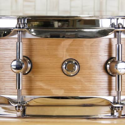Click Icon 4x14 10ply Maple Snare Drum -Flaky Oak Veneer Satin Oil image 4