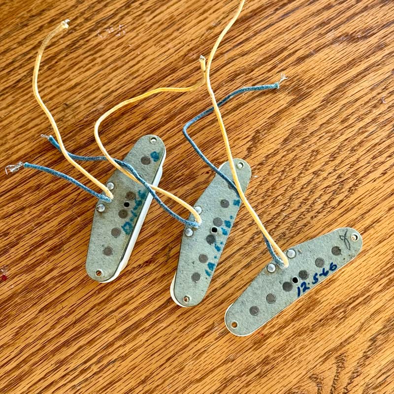 1966 Fender Stratocaster Pickups - Grey Bottoms image 1