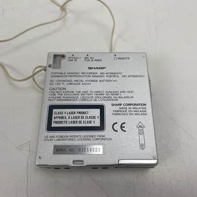Sharp - MD-MT866H(S) - Portable MiniDisc Player - Original Box & Accesories image 3