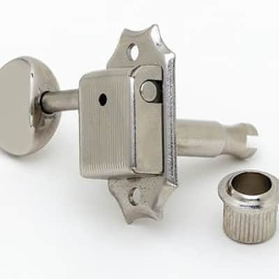 Gotoh SD90 Vintage Style 3X3 Tuning Keys, Metal Oval Buttons, 15:1 - NICKEL
