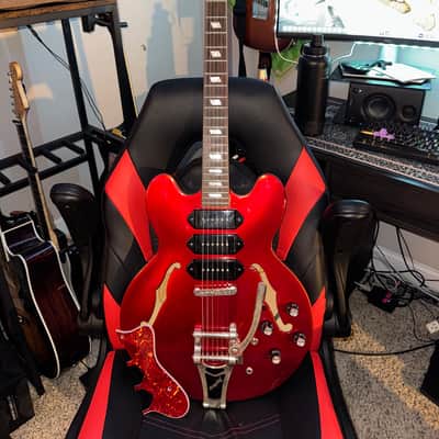 Epiphone Riviera Custom P93 - Red Royal - HARD CASE INCLUDED image 1