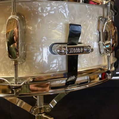 Tama - 5x14" Rockstar Series Mahogany, 8-Lug Snare Drum 1992–1997 - White Marine Pearl image 12