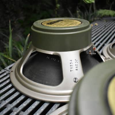 Quad of original Pre Rola Celestion Greenbacks from 1970 G12H T1534 Pulsonic cone 102-014 55hz Alumi image 7