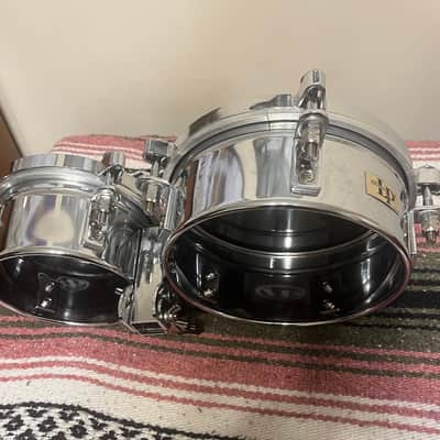 Latin Percussion LP845-K Mini 6/8" Timbale Set with Mount 2010s - Chrome over Steel image 4